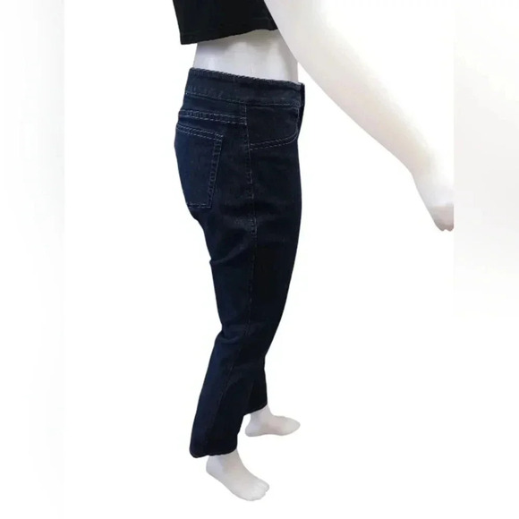 Tahari EUC Dark Wash Straight Leg Jeans Size  4 - Picture 3 of 9